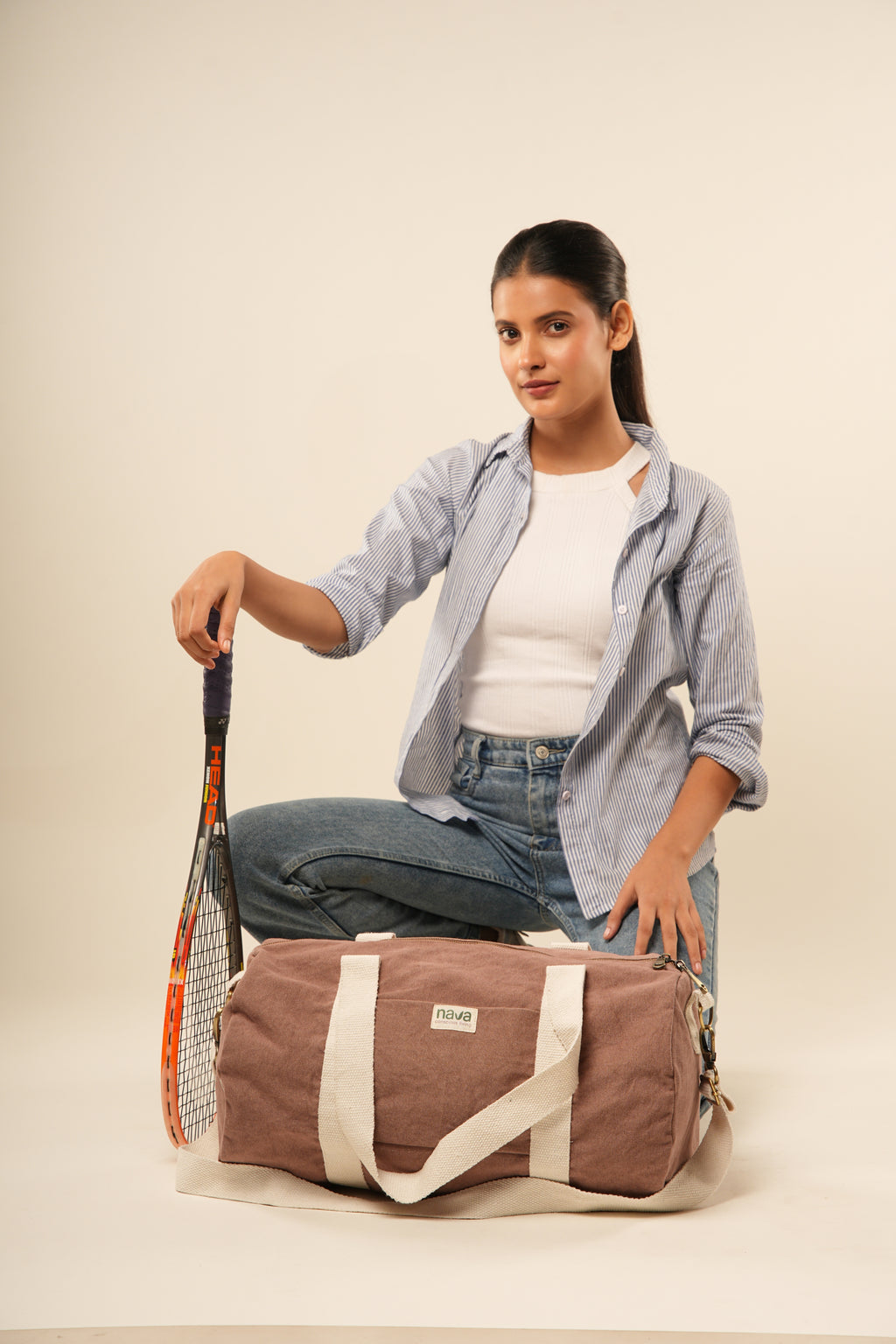 Nava Eco-friendly brown Duffle Bag for sports 
